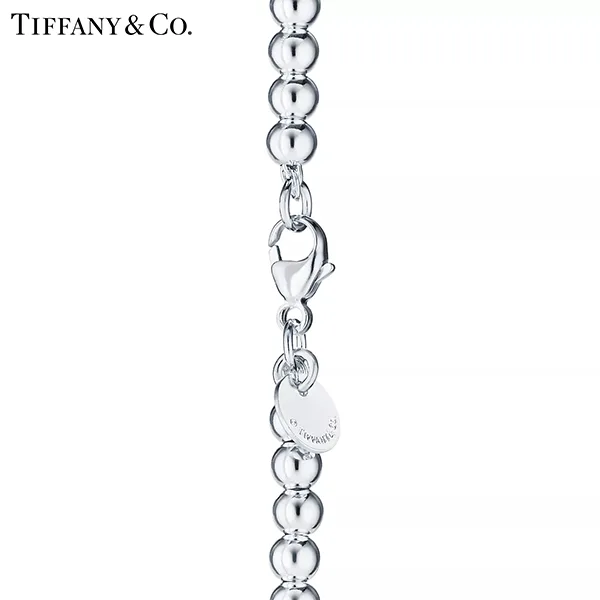 Return To Tiffany™ 系列 蒂芙尼純銀鑲藍色琺瑯Heart Tag珠式手鍊