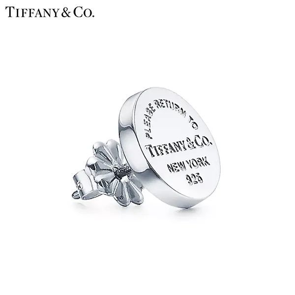 Return To Tiffany™ 系列 蒂芙尼圓圈耳針純銀耳環