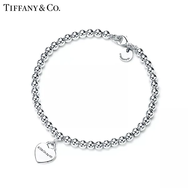 Return To Tiffany™ 系列 蒂芙尼純銀Heart Tag珠式手鍊