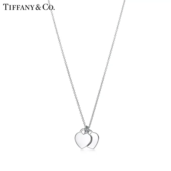 Return To Tiffany™ 系列 蒂芙尼純銀Double Heart Tag迷你雙心吊墜項鍊