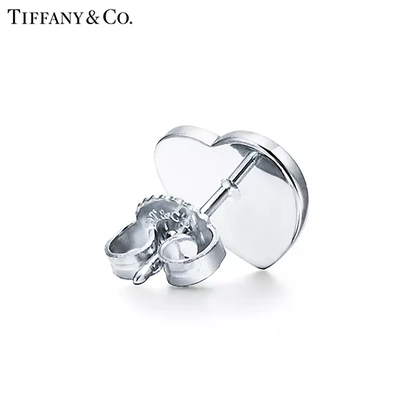 Return To Tiffany™ 系列 蒂芙尼Heart Tag純銀迷你耳釘心形吊飾針式耳環