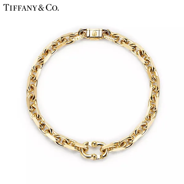 Tiffany 1837™系列 蒂芙尼Makers 18K黃金窄版鍊結式手鍊